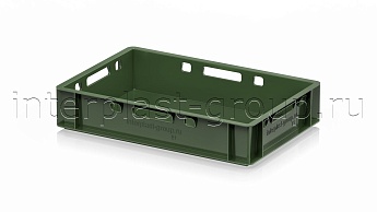 Ящик для мяса и колбасных изделий Е-1 зеленый в Новомосковске Ящик для мяса и колбасных изделий Е-1 зеленый в Новомосковске