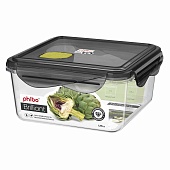 Контейнер для продуктов герметичный с клапаном Brilliant квадратный 1,15 л (черный)