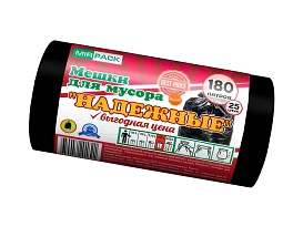 Мешки для мусора 180 л, ароматизированные, черные, в рулоне 25 шт., ПВД, 35 мкм, 1100х930 мм, НАДЕЖНЫЕ, 1802550 в Новомосковске