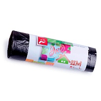 Мешки для мусора 30 л, черные, в рулоне 20 шт., ПНД, 6 мкм, 600х500 мм, Концепция Быта ЭкоДом, 601348 в Новомосковске