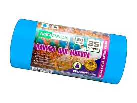 Мешки для мусора 35 л, ароматизированные, синие, в рулоне 30 шт., ПНД, 12 мкм, 640х500 мм, EXTRA, 3530661 в Новомосковске