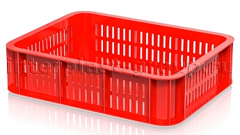 Ящик (лоток) кондитерский перфорированные стенки сплошное дно красный в Новомосковске Ящик (лоток) кондитерский перфорированные стенки сплошное дно красный в Новомосковске