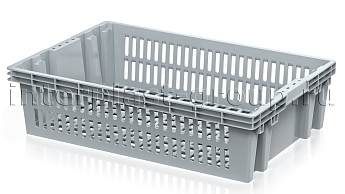 Ящик для овощей, фруктов и хлеба Евролоток серый в Новомосковске Ящик для овощей, фруктов и хлеба Евролоток серый в Новомосковске