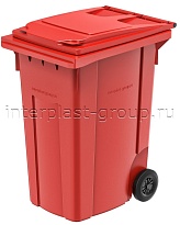 Мусорный контейнер 360 л красный 360 красный в Новомосковске