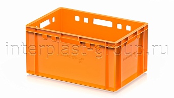Ящик для мяса и колбасных изделий Е-3 оранжевый в Новомосковске Ящик для мяса и колбасных изделий Е-3 оранжевый в Новомосковске