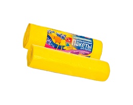 Мешки для мусора 35 л, ароматизированные, Лимон, желтые, в рулоне 10 шт., ПНД, 12 мкм, 560х530 мм, GRIFON Aroma, 101-080 Li в Новомосковске