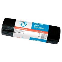 Мешки для мусора 240 л, черные, в рулоне 10 шт., ПВД 30 мкм, 1400х1120 мм, PACLAN Professional, 606336 в Новомосковске