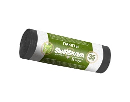 Мешки для мусора 30 л, черные, в рулоне 25 шт., ПНД, 7 мкм, 580х480 мм, SIBIRSKAYA, 101-003 S в Новомосковске