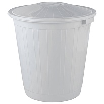 Мусорный бак с крышкой 80 л серый 80 серый в Новомосковске