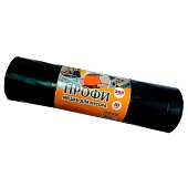 Мешки для мусора 360 л, черные, в рулоне 10 шт., ПВД 65 мкм, 1400х1100 мм, Концепция Быта Профи, 603736