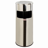 Урна с пепельницей 27 л, нержавеющая сталь, зеркальная, LAIMA PROFESSIONAL в Новомосковске