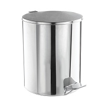 Ведро для мусора с педалью, усиленное, Титан, 15 л, нержавеющая сталь, хром в Новомосковске
