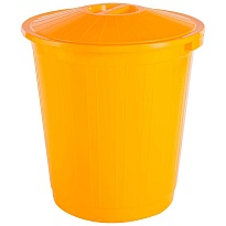 Мусорный бак с крышкой 70 л желтый 70 желтый в Новомосковске Мусорный бак с крышкой 70 л желтый 70 желтый в Новомосковске