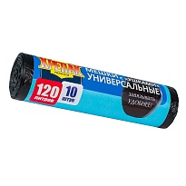Мешки для мусора 120 л, с ушками, черные, в рулоне 10 шт., ПНД, 15 мкм, 1100х700 мм, Крепак, 4607075710474 в Новомосковске Мешки для мусора 120 л, с ушками, черные, в рулоне 10 шт., ПНД, 15 мкм, 1100х700 мм, Крепак, 4607075710474 в Новомосковске