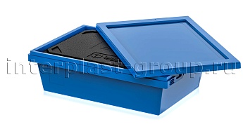Изотермический контейнер KV 6416 в сборе с крышкой голубой в Новомосковске Изотермический контейнер KV 6416 в сборе с крышкой голубой в Новомосковске