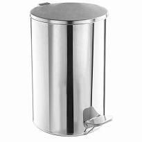 Ведро для мусора с педалью, усиленное, Титан, 20 л, кольцо под мешок, нержавеющая сталь, хром в Новомосковске Ведро для мусора с педалью, усиленное, Титан, 20 л, кольцо под мешок, нержавеющая сталь, хром в Новомосковске