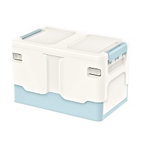 Ящик пластиковый складной белый, дно голубое, 370х240х240 мм в Новомосковске Ящик пластиковый складной белый, дно голубое, 370х240х240 мм в Новомосковске