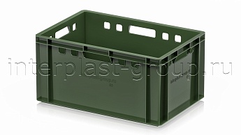 Ящик для мяса и колбасных изделий Е-3 зеленый в Новомосковске Ящик для мяса и колбасных изделий Е-3 зеленый в Новомосковске