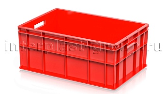 Ящик для молока, мяса, овощей и фруктов сплошной красный в Новомосковске