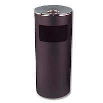 Урна металлическая с пепельницей, Титан, 29 л, черная, оцинкованная сталь в Новомосковске