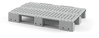 Поддон пластиковый перфорированный (усилен 2 трубами) с бортиками серый в Новомосковске Поддон пластиковый перфорированный (усилен 2 трубами) с бортиками серый в Новомосковске