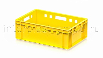 Ящик для мяса и колбасных изделий Е-2 желтый в Новомосковске Ящик для мяса и колбасных изделий Е-2 желтый в Новомосковске
