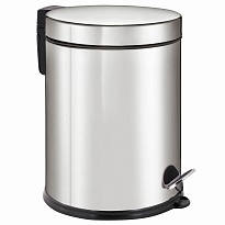 Ведро-контейнер для мусора урна с педалью LAIMA Classic Plus, 12 л, зеркальное в Новомосковске
