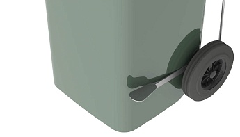 Педаль для мусорного контейнера 120 л.  серый в Новомосковске