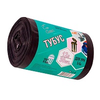 Мешки для мусора 12 л, черные, в рулоне 30 шт., ПНД, 6 мкм, 550х320 мм, Концепция Быта Tubus, 604936 в Новомосковске