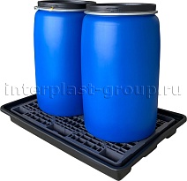 Поддон пластиковый для двух бочек в Новомосковске