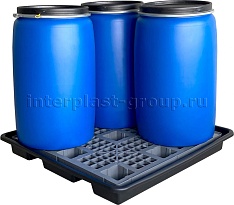 Поддон пластиковый для четырех бочек в Новомосковске
