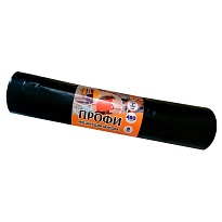 Мешки для мусора 480 л, черные, в рулоне 5 шт., ПВД, 65 мкм, 1700х1300 мм, Концепция Быта Профи, 603735 в Новомосковске