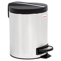 Ведро-контейнер для мусора (урна) с педалью LAIMA Modern, 5 л, матовое, нержавеющая сталь в Новомосковске