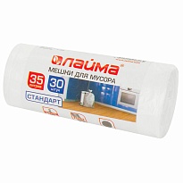 Мешки для мусора 35 л, белые, в рулоне 30 шт., ПНД, 6 мкм, 550х480 мм, LAIMA, 605538 в Новомосковске Мешки для мусора 35 л, белые, в рулоне 30 шт., ПНД, 6 мкм, 550х480 мм, LAIMA, 605538 в Новомосковске