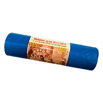 Мешки для мусора 100 л, с завязками, синие, в рулоне 10 шт., ПВД, 40 мкм, 840х670 мм, Концепция Быта Vitalux, 604933 в Новомосковске Мешки для мусора 100 л, с завязками, синие, в рулоне 10 шт., ПВД, 40 мкм, 840х670 мм, Концепция Быта Vitalux, 604933 в Новомосковске